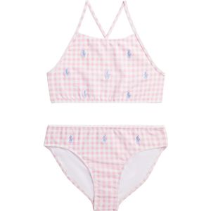 Polo Ralph Lauren Bikini - Roze/Wit Geruit m. Logo's - Polo Ralph Lauren - 16 jaar (176) - Bikinis