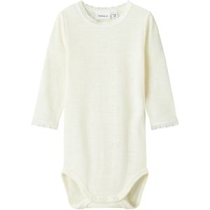 Name It Romper L/æ - Noos - Wol - NbfWang - Snow White m. Pointe - Name It - 1 jaar (80) - Romper L/S
