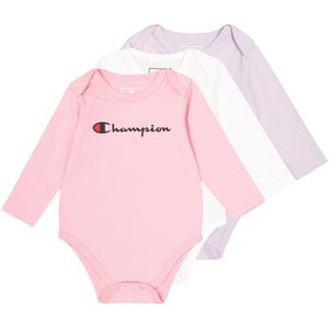 Champion Romper L/æ - 3-pack - Prisma Roze - Champion - 56/62 - Romper L/S