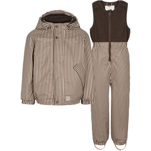 MarMar Regenkleding M Fleece - PU - OBO - Brown Stripe - MarMar - 8-9 jaar (128-134) - Regenkleding