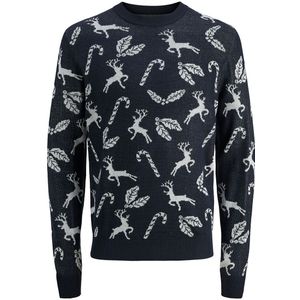 Jack & Jones - JJXMAS ANDREW KNIT CREW NECK JNR - Gebreide Trui - Sky captain