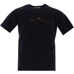 Stone Island T-Shirt - Zwart m. Print - Stone Island - 8 jaar (128) - T-Shirts