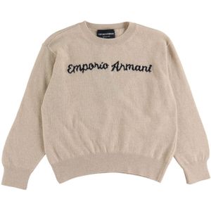 Emporio Armani Blouse - Polyamide/Wol - Beige Gevlekt m. Zwart - Emporio Armani - 10 jaar (140) - Shirts
