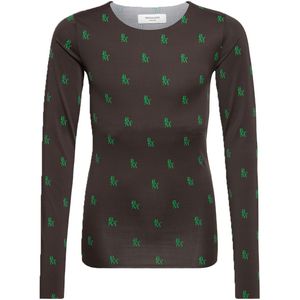 Rosemunde Blouse - Rsmn-monogram Green Print - Rosemunde - 8 jaar (128) - Shirts