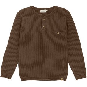 Minymo Blouse - Gebreid - Chocolate Chip - Minymo - 4 jaar (104) - Shirts