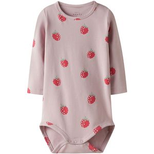 Name It Romper l/s - NbfVandora - Gepolijst Lilac/Raspberry - Name It - 56 - Romper L/S