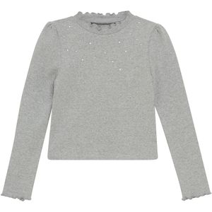 Creamie Blouse - Rib - Light Grey Melange - Creamie - 6 jaar (116) - Shirts