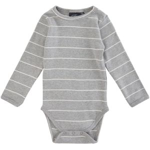 Sofie Schnoor Romper l/æ - Gestreept - Grey Melange - Sofie Schnoor - 56 - Romper L/S