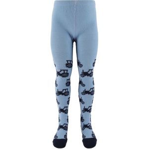 Minymo Panty's - Blauw m. Tractoren - Minymo - 56/62 - Panty's