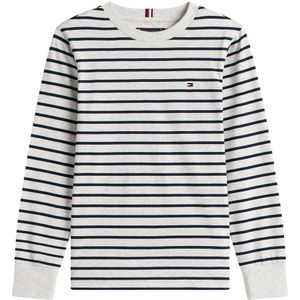 Tommy Hilfiger Blouse - Stripe - Light Grey Heather Stripe Grey - Tommy Hilfiger - 4 jaar (104) - Shirts