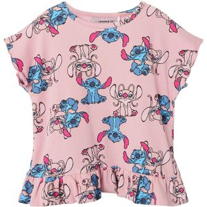 Name It T-Shirt - NmfAsbina - Stitch - Cameo Roze - Name It - 2 jaar (92) - T-Shirts
