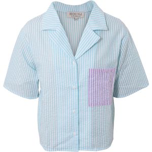 Hound Overhemd - Stripe - Light Blue - Hound - 8 jaar (128) - Hemd S/S