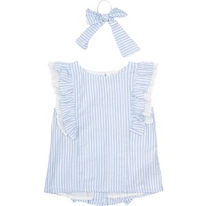 The New Top/Haarelastiek - TnNalani - White Swan Striped m. Glim - The New - 5-6 jaar (110-116) - Tanktop