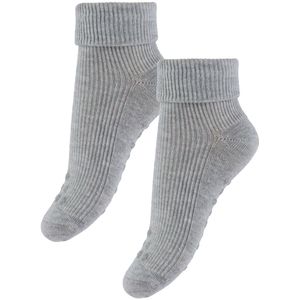 Minymo Sokken - Rib - 2-pack - Light Grey Melange - Minymo - 15/18 - Sokken