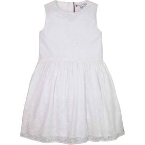 Tommy Hilfiger Jurk - Monogram - Wit - Tommy Hilfiger - 4 jaar (104) - Jurk