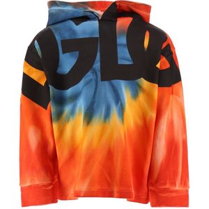 Dolce & Gabbana Hoodie - Eden - Blauw/Oranje m. Logo - Dolce & Gabbana - 4 jaar (104) - Hoodie