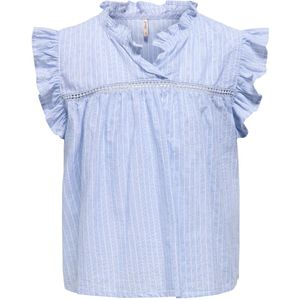 Kids Only Top - KogDaimi - Kasjmier Blue/White - Kids Only - 6 jaar (116) - Tanktop