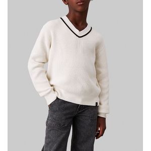 Calvin Klein Blouse - Gebreid - Wit - Calvin Klein - 8 jaar (128) - Shirts