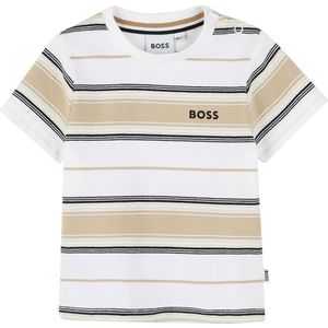 BOSS - T-Shirt - Stone - Off White - Katoen