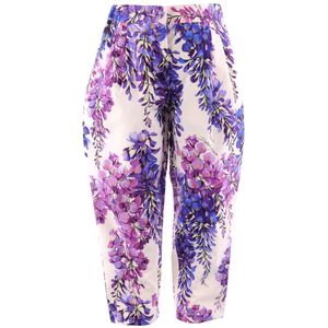 Dolce & Gabbana Broek - Renaissance - Wit/Paars m. Bloemen - Dolce & Gabbana - 5 jaar (110) - Broeken - Katoen