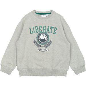 The New Sweatshirt - TnPenno - Lichtgrijs Gevlekt - The New - 5-6 jaar (110-116) - Sweatshirt