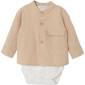 Name It Hemdromper l/s - NbmFaher - Humus - Name It - 56 - Romper L/S