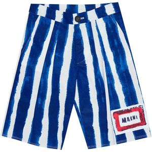 Marni Shorts - Blauw/Wit Gestreept - Marni - 10 jaar (140) - Shorts