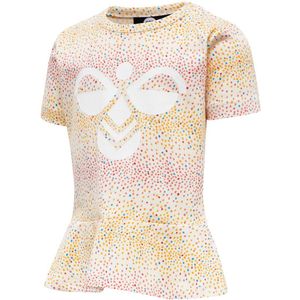 Hummel T-Shirt - hmlAlba - Wit m. Stippen - Hummel - 62 - T-Shirts