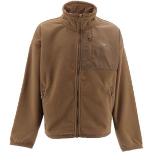 GANT Fleece Jas - Shield - Cocoa Brown - GANT - 15 jaar (170) - Fleece Jassen