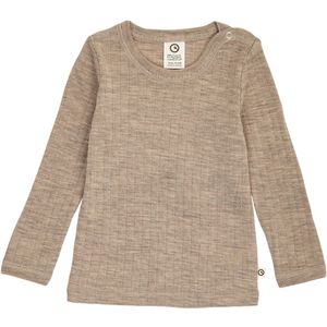 Müsli Blouse - Rib - Wol - Conditioner Melange - Müsli - 74 - Shirts