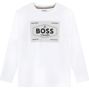 BOSS Blouse - Wit m. Zwart - BOSS - 8 jaar (128) - Shirts
