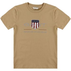 GANT T-Shirt - Dark Khaki m. Logo - GANT - 9-10 jaar (134-140) - T-Shirts