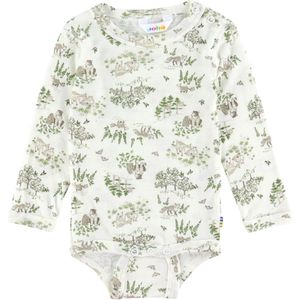 Joha Romper l/s - Wol/Zijde - Off White m. Bomen - Joha - 50 - Romper L/S