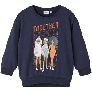 Name It Sweatshirt - NmfNina Barbie - Dark Sapphire - Name It - 2 jaar (92) - Sweatshirt