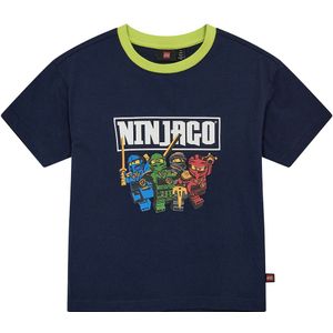 LEGO® Wear Ninjago T-Shirt - LwTaffy - Donkerblauw - LEGO® Wear - 4 jaar (104) - T-Shirts
