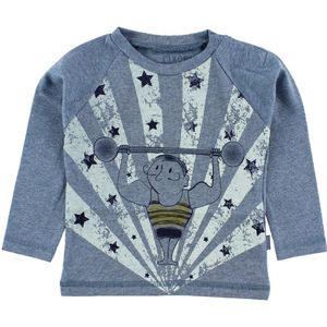 Fixoni Blouse - Blauw Gevlekt m. Gewichtheffer - Fixoni - 50 - Shirts