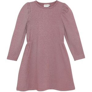 Minymo Jurk - Glitter - Rib - Rose Brown - Minymo - 4 jaar (104) - Jurk