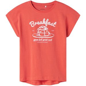 Name It T-Shirt - NkfViolet - Gekruid Coral/Ontbijt - Name It - 11-12 jaar (146-152) - T-Shirt
