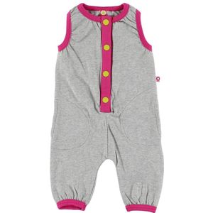 Katvig Romper m. Voetjes - Grijs Gevlekt m. Roze - Katvig - 1 jaar (80) - Boxpak