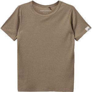 Sofie Schnoor T-Shirt - Rib - PiperSK - Dark Zand - Sofie Schnoor - 4 jaar (104) - T-Shirts
