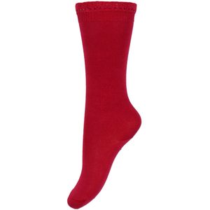 Condor Kniesokken m. Kanten rand - Rood fluweel - Condor - 12-24 mnd - Sokken