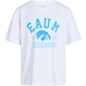 Grunt T-Shirt - Pliketon - Wit m. Blauw Print - Grunt - 12 jaar (152) - T-Shirts