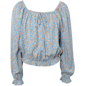Hound Blouse - Flower - Sky Blue - Hound - 14 jaar (164) - Shirts