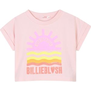 Billieblush T-Shirt - Bijgesneden - Roze m. Print/Pailletten - Billieblush - 5 jaar (110) - T-Shirts