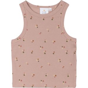 The New Tanktop - Rib - TnOreta - Adobe Rose m. Bloemen - The New - 5-6 jaar (110-116) - Tanktop