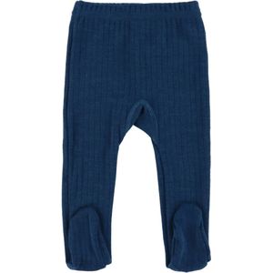 Joha Leggings m. Voet - Wol - Rib - Donker Turquoise - Joha - 50 - Leggings - Wol