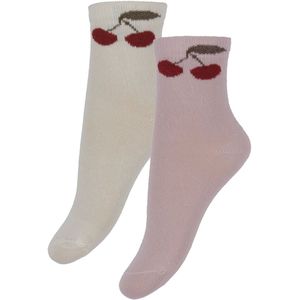 Minymo Sokken - 2-pack - Shell m. Kersen - Minymo - 15/18 - Sokken