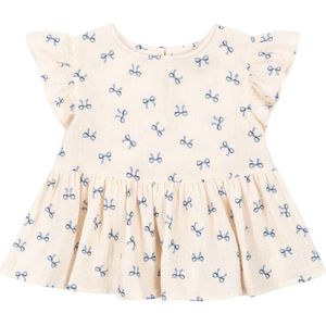 Konges Sløjd Top - Mousseline - Coco - Bow Blauw - Konges Sløjd - 1 jaar (80) - Tanktop