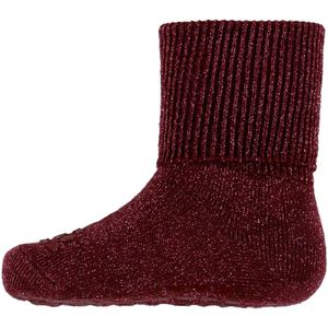 GoBabyGo Sokken - Anti-Slip - Bamboe - Wine Rood m. Glitter - GoBabyGo - 17/19 - Sokken