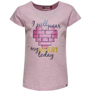 LEGO® Duplo T-Shirt - Roze Gestreept m. Hart - LEGO® Wear - 74 - T-Shirts